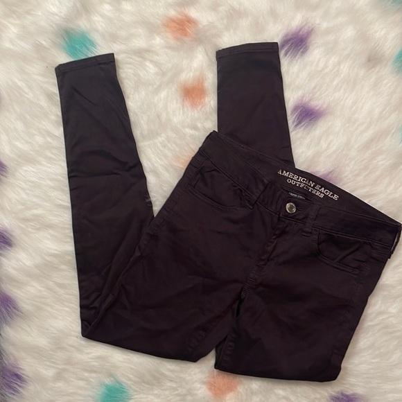American Eagle Super Stretch Plum Purple Woman’s Jeggings Size 4 - Picture 1 of 7